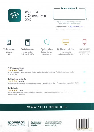 Matura 2017 Język polski. Testy i arkusze zakres podstawowy i rozszerzony [KSIĄŻKA]