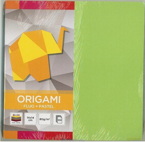 Origami 14x14cm Fluo+Pastele x 100K