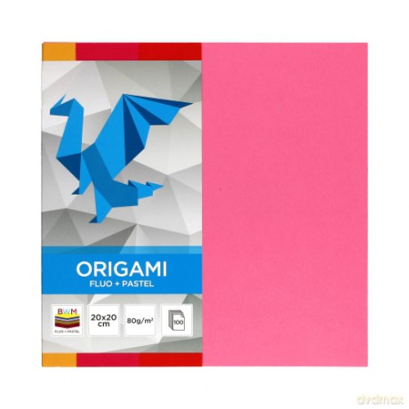 Origami 20x20cm Fluo+Pastele x 100K
