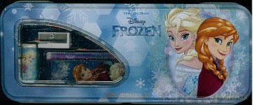 Piórnik metalowy z wyposażeniem Frozen