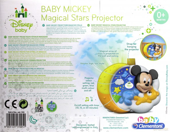 CLEMENTONI Projektor gwiazdek Baby Mickey