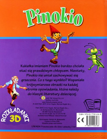 Rozkładanki 3D. Pinokio [KSIĄŻKA]