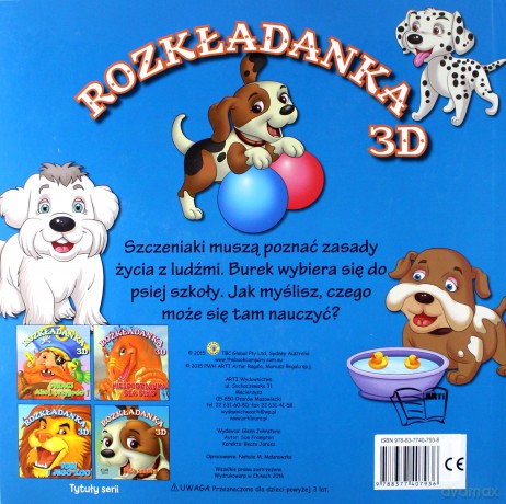 Rozkładanki 3D. Psia szkoła [KSIĄŻKA]