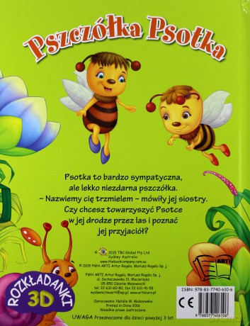 Rozkładanki 3D. Pszczółka Psotka [KSIĄŻKA]
