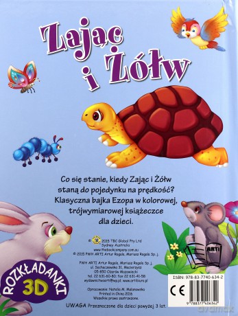 Rozkładanki 3D. Zając i Żółw [KSIĄŻKA]