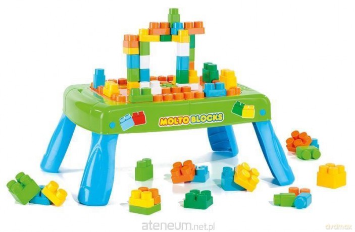Składany stolik z klockami 20 elementów zielony [KLOCKI]