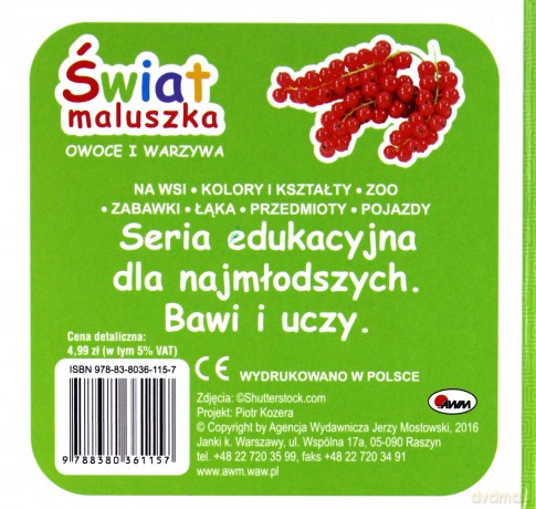 Świat maluszka. Owoce i warzywa - Piotr Kozera [KSIĄŻKA]