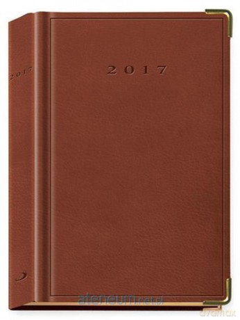 Terminarz 2017 B6 LUX złocony - brązowy [KALENDARZ]