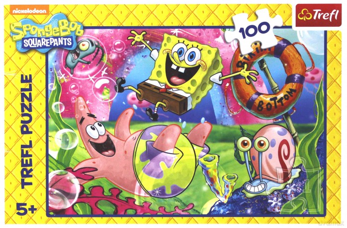 TREFL 100 el. Mieszkańcy Bikini Dolnego SpongeBob [PUZZLE]