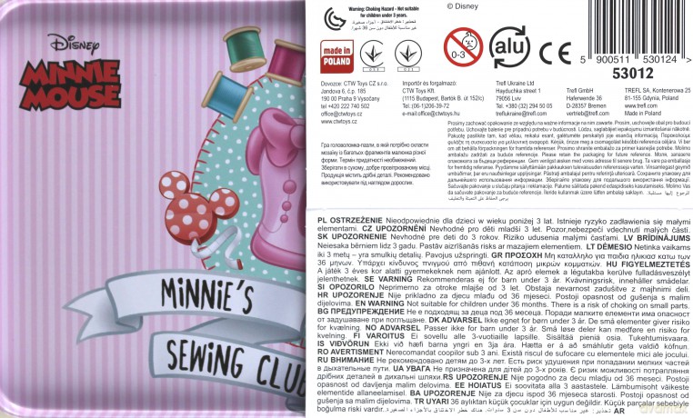 TREFL w puszce 100 el. - Robótki ręczne Minnie [PUZZLE]