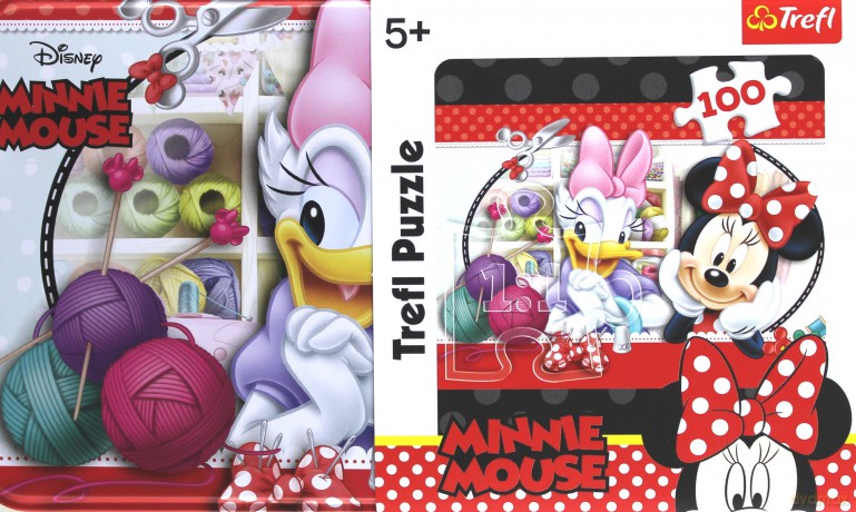 TREFL w puszce 100 el. - Robótki ręczne Minnie [PUZZLE]