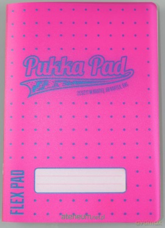 Zeszyt A5/60K kratka Neon pink