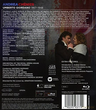 Jonas Kaufmann & Eva-Maria Westbroeck & Zeljko Lucic & Roh & Antonio Pappano: Giordano: Andrea Chenier [Blu-Ray]