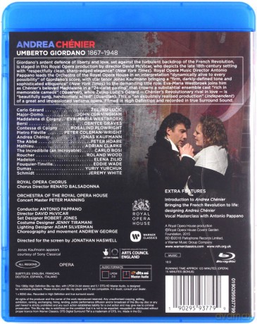 Jonas Kaufmann & Eva-Maria Westbroeck & Zeljko Lucic & Roh & Antonio Pappano: Giordano: Andrea Chenier [Blu-Ray]