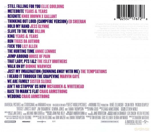 Bridget Jones's Baby (Dziennik Bridget Jones 3) soundtrack (PL) [CD]
