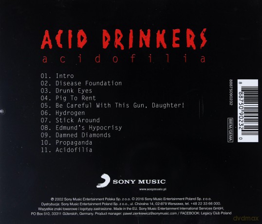 Acid Drinkers: Acidofilia [CD]