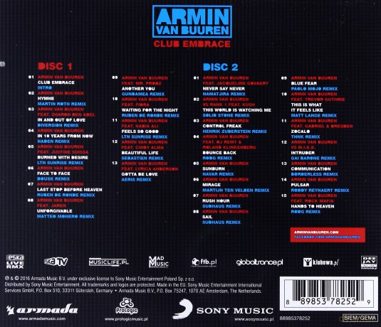 Armin van Buuren: Club Embrace [2CD]
