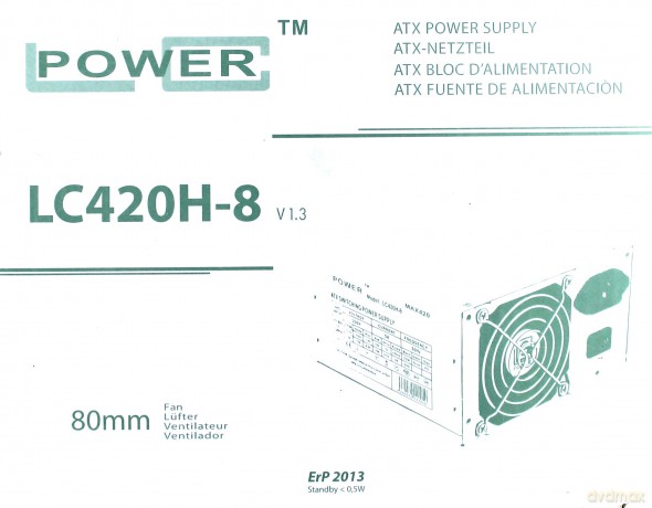Zasilacz LC420H-8 v1.3 420W