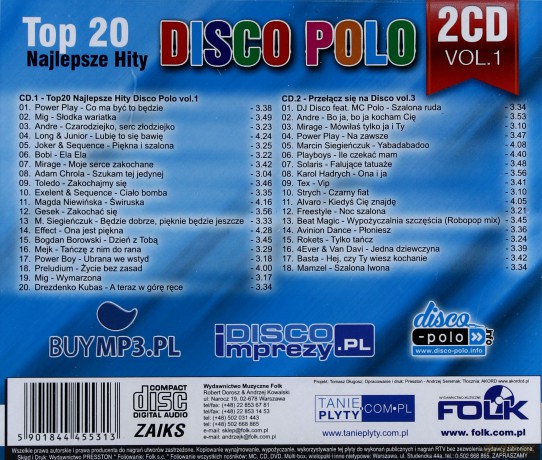 TOP 20 - Najlepsze Hity Disco Polo [2CD]