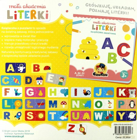 Mała akademia. Literki 3+ Czuczu (twarda) [KSIĄŻKA]
