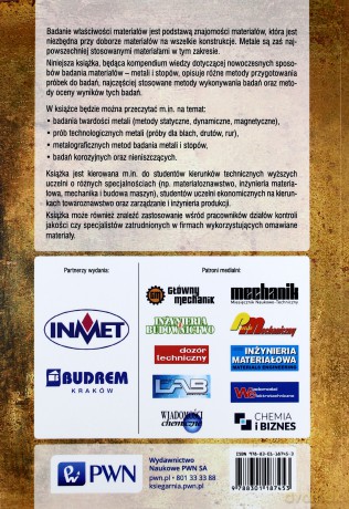 Wybrane metody badania materiałów. Badanie metali i stopów - Wiktor Kubiński [KSIĄŻKA]