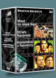 Kolekcja Wojenna: Most na rzece Kwai / Działa Navarony / Komandosi z Navarony BOX [4DVD]