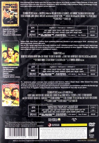 Kolekcja Wojenna: Most na rzece Kwai / Działa Navarony / Komandosi z Navarony BOX [4DVD]