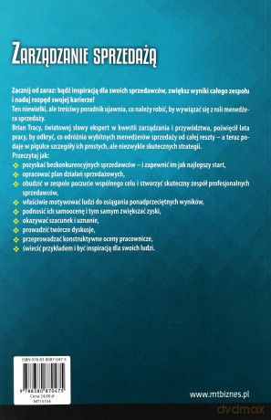 Zarządzanie sprzedażą. Biblioteka sukcesu Briana Tracy - Brian Tracy [KSIĄŻKA]