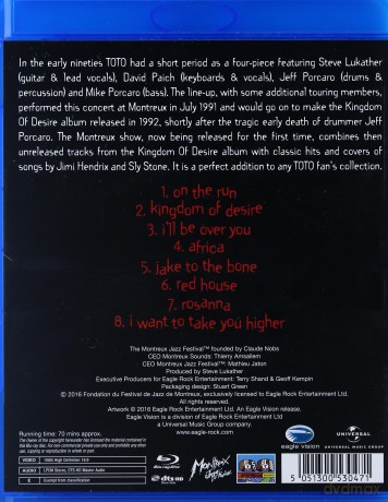 Toto: Live At Montreux 1991 [Blu-Ray]