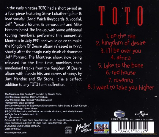Toto: Live At Montreux 1991 [CD]