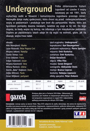 Underground (1995) (wydanie gazetowe) [DVD]
