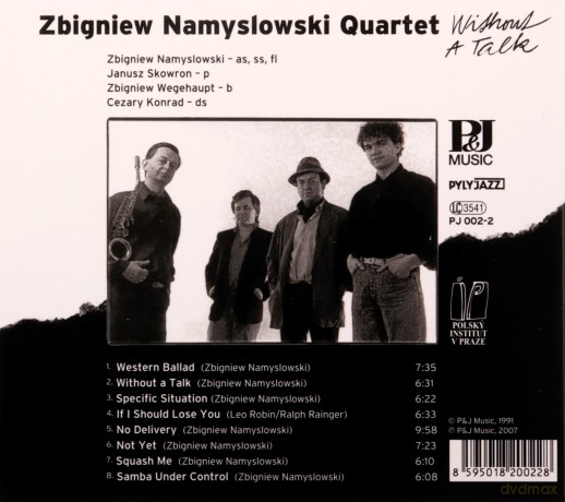 Zbigniew Namysłowski Quartet: Without A Talk (digipack) [CD]