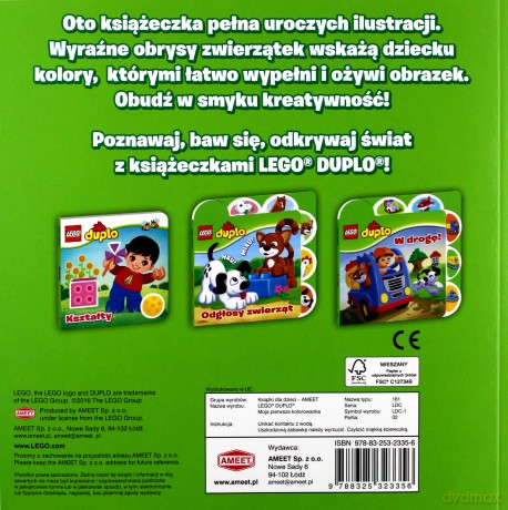 Moja pierwsza kolorowanka. Lego Duplo [KSIĄŻKA]