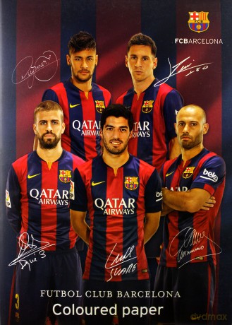 Papier kolorowy w teczce A4 FC Barcelona