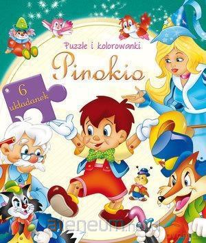 Puzzle i kolorowanki. Pinokio [KSIĄŻKA]