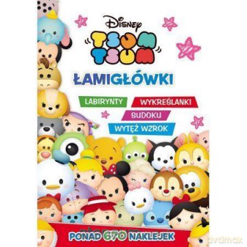 Tsum Tsum Łamigłówki labirynty wykreślanki [KSIĄŻKA]