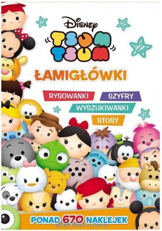 Tsum Tsum Łamigłówki rysowanki szyfry [KSIĄŻKA]