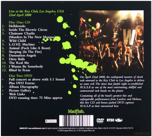 W.A.S.P.: The Sting (digipack) [DVD]+[CD]