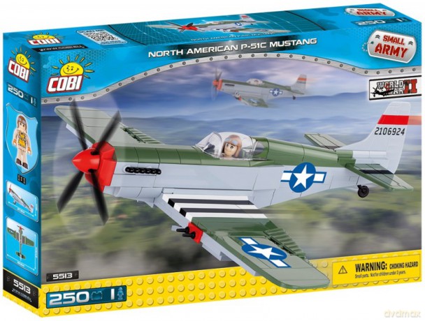 Armia North American P-51C Mustang - myśliwiec amerykański [KLOCKI]