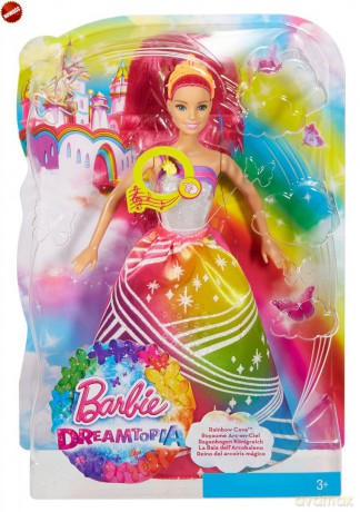 BARBIE Tęczowa Księżniczka ze światełkami