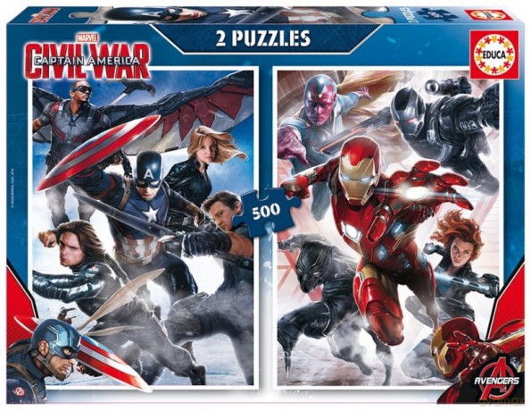 EDUCA 2x500 el. Kapitan Ameryka: Civil War [PUZZLE]