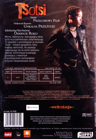Tsotsi [DVD] film