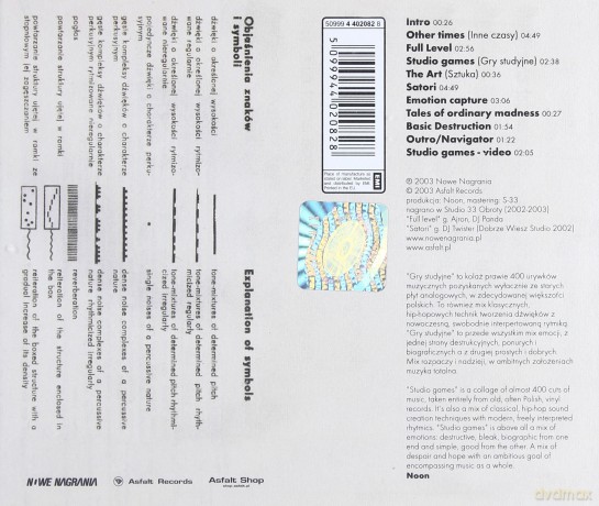 Noon: Gry Studyjne [CD]