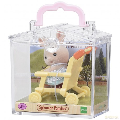 Sylvanian Families Przenośny zestaw dla dziecka (królik w wózku spacerowym) [FIGURKA]