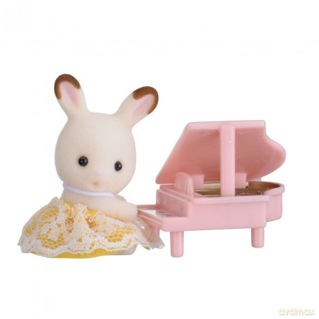 Sylvanian Families Przenośny zestaw dla dziecka (królik z pianinem) [FIGURKA]