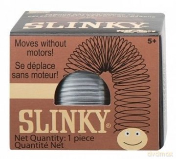 SLINKY Sprężyna, retro w czarnym pudełku