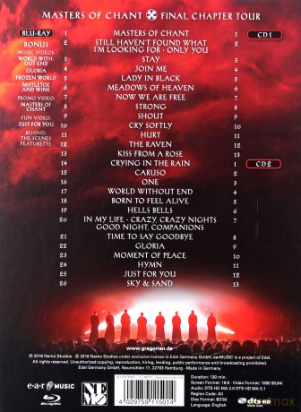 Gregorian: Live! Master Of Chant - Final Chapter Tour (Limited) [Blu-Ray]+[2CD]