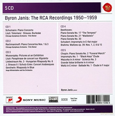 Byron Janis: Byron Janis - The RCA Recordings 1950-1959 [5CD]