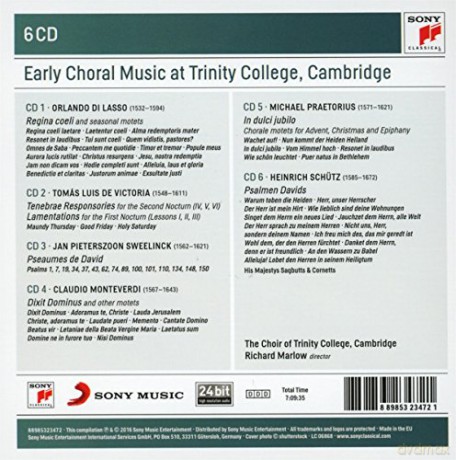 Camb Choir Of Trinity College: Early Choral Music at Trinity College, Cambridge [6CD]