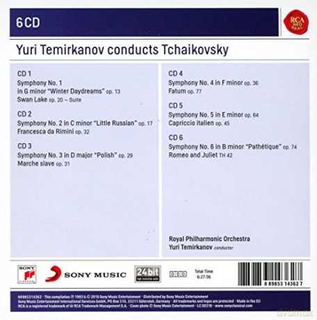 Yuri Temirkanov: Yuri Temirkanov Conducts Tchaikovsky [6CD]